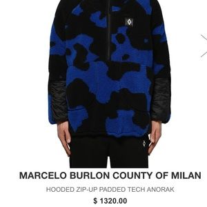 Marcelo Burlon hooded winter Jacket